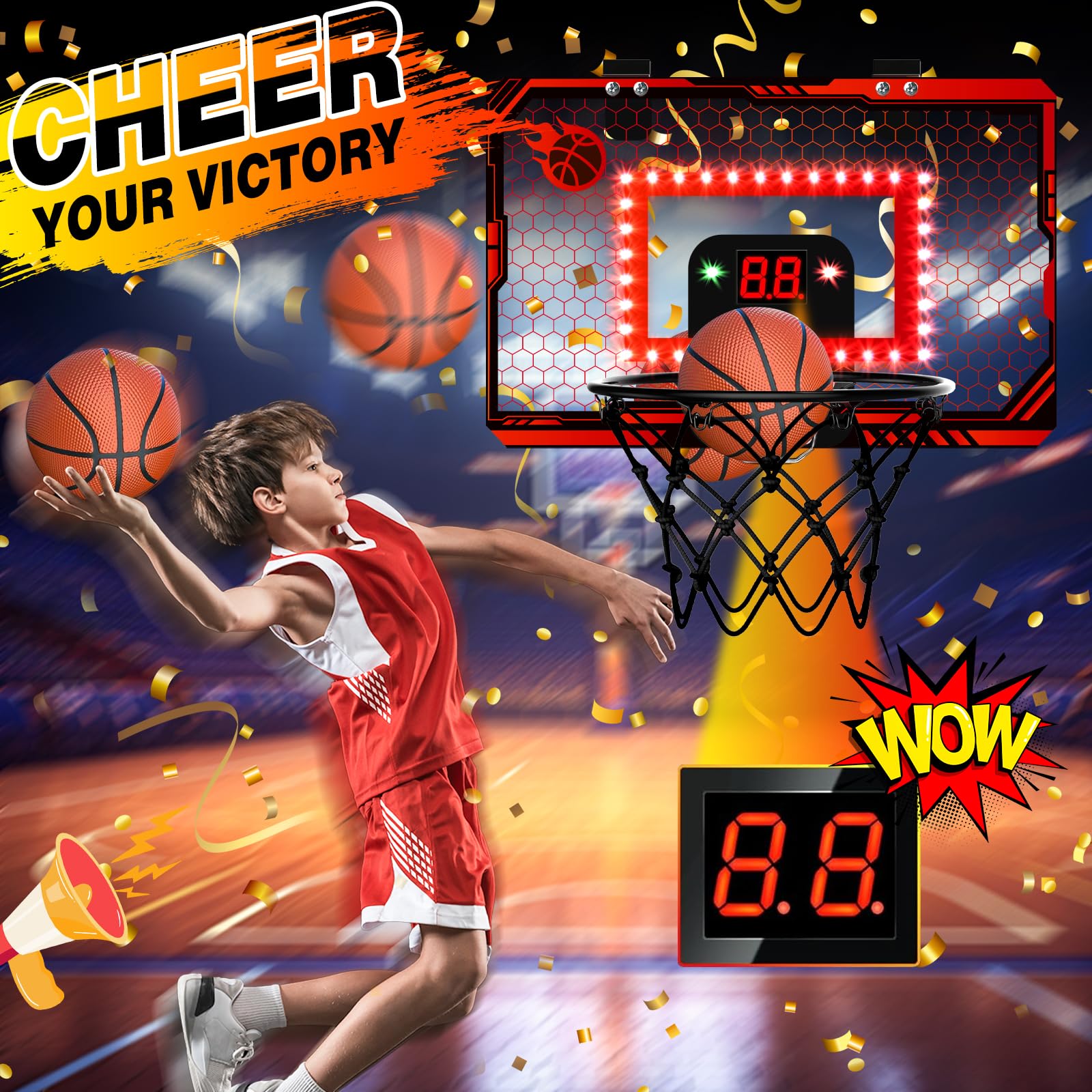 Pink Mini Kids Basketball Hoop Indoor Birthday Gifts For Kids