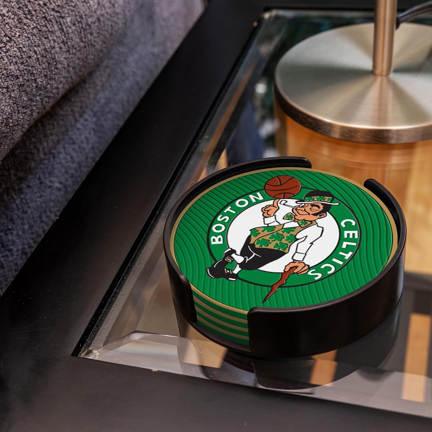 Rico Industries NBA Basketball Standard Classic Favorites: PVC Coaster Set (4-Pack)