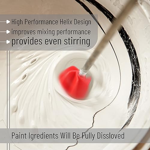 Miniatura 5 de Batis- Mezclador de pintura Helix, 11.8 pulgadas, mezclador de pintura de 1 galón para taladro, mezclador de resina, mezclador de epoxi, agitador de