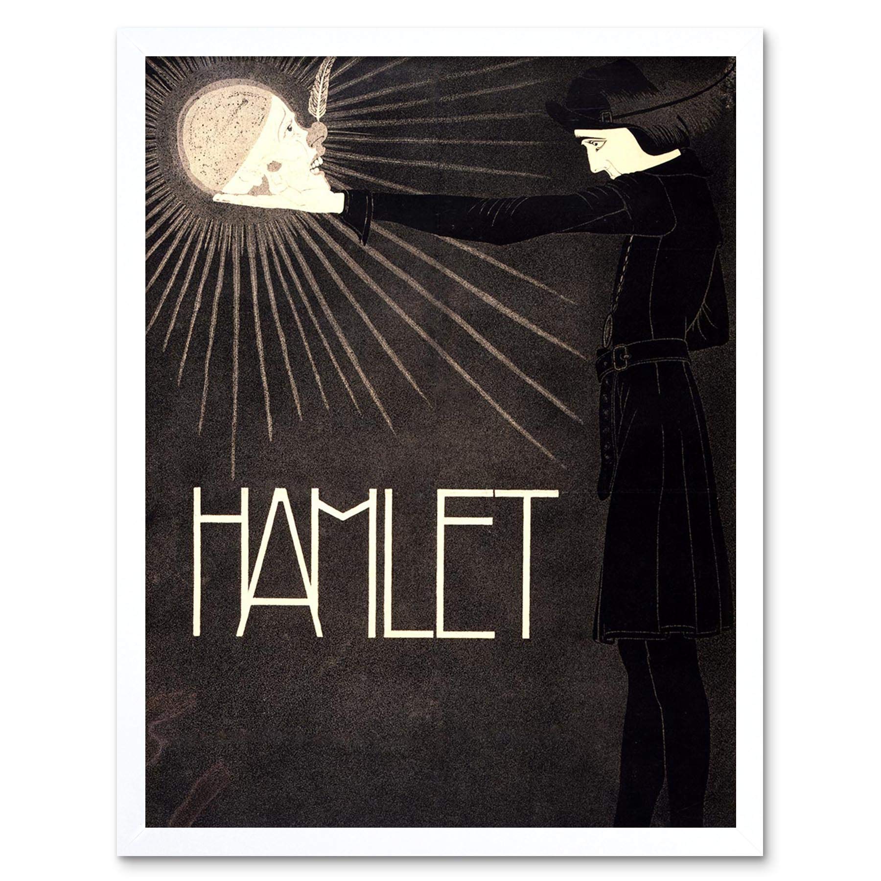 Wee Blue Coo Theatre Stage Play Hamlet Shakespeare Netherlands Art Print Framed Poster Wall Decor 12X16 Inch