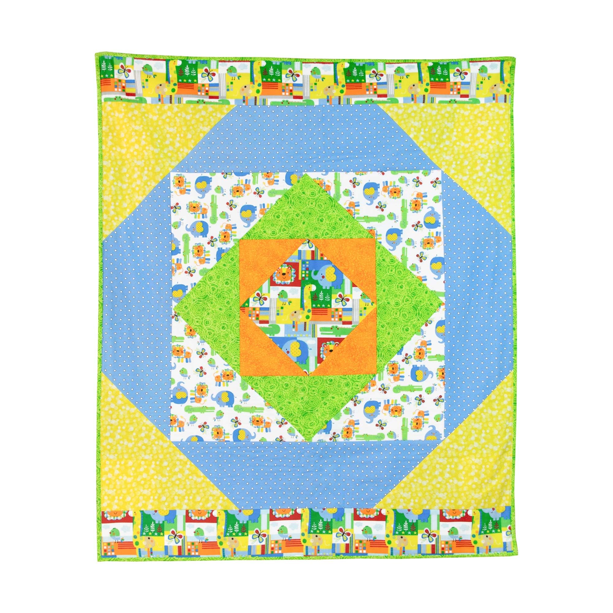 June Tailor Multi-Colour Go Express Printed Quilt Blocks On Batting, 25.14 X 29.21 X 7.36 Cm