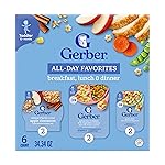 Gerber Toddler Food Variety 6 Pack, All Day Favorites, Breakfast, Lunch & Dinner