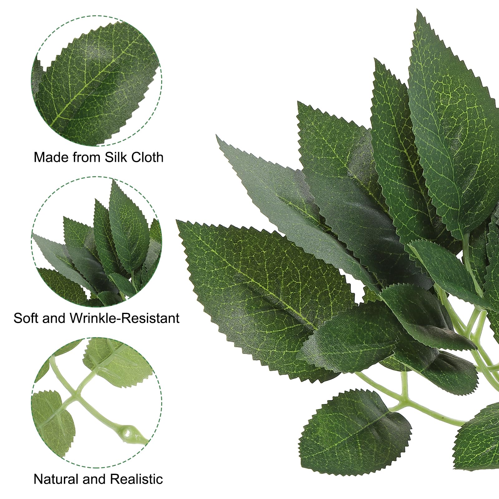 PATIKIL 10.2x4.7 Artificial Green Leaves - Image 4