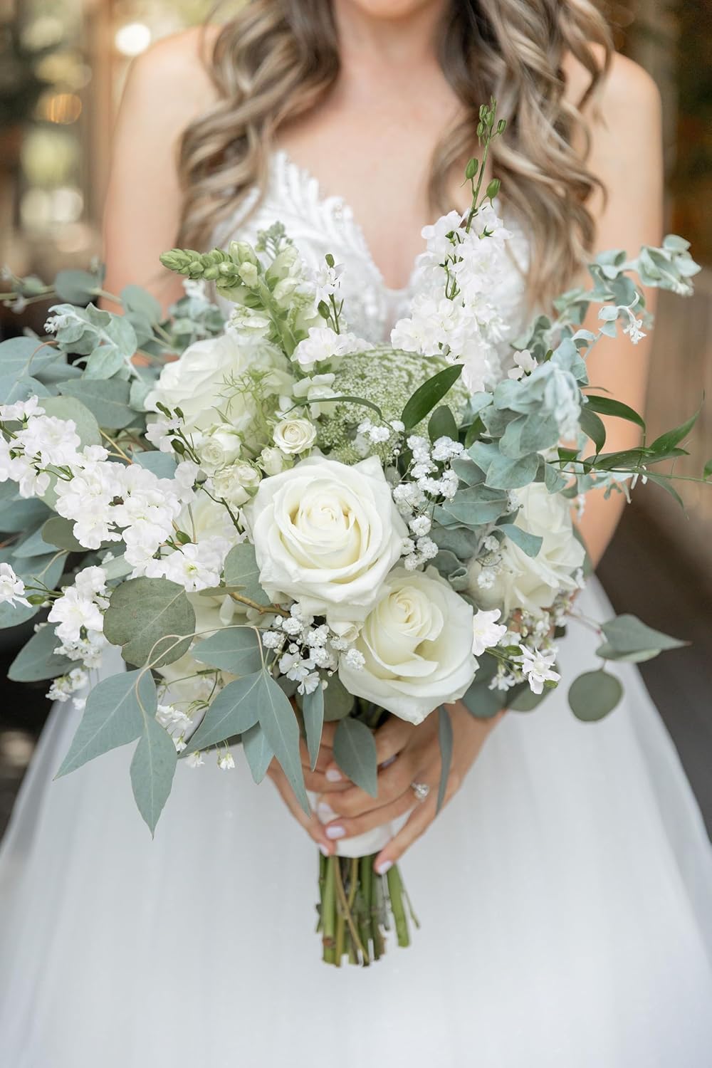 White Delphinium Artificial Flowers 5 PCS, 38.5" Tall Flowers for Floor Vase White Delphinium Realistic Artificial Snapdragon for Wedding Centerpiece for Table Home Decor Indoor - Image 5