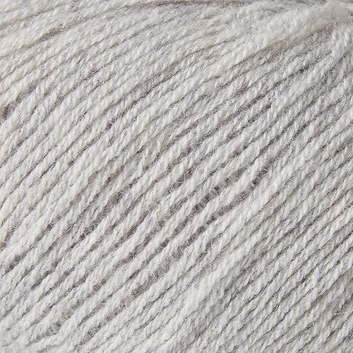 Miniatura 2 de 100% hilo interior de cachemira mongol, hilo lujoso y suave de 6 capas para tejer a mano y ganchillo (gris claro, 3 bolas)