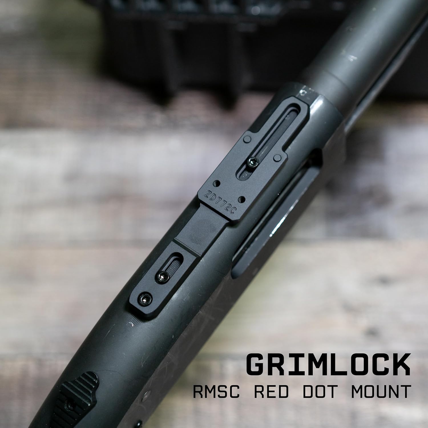 Monstrum Grimlock Shotgun Rail Mount with Universal Mounting System and Complete Screw Set | Compatible with Drilled and Tapped Shotgun Models | RMSc Footprint