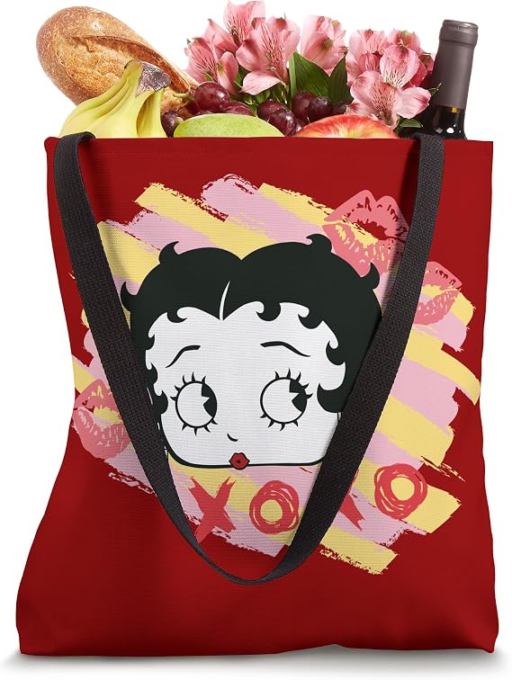 Betty Boop XOXO Lipstick Marks Tote Bag