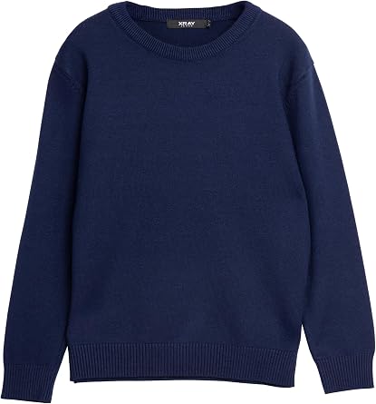 X RAY Boys Crewneck Sweater XS - XXL, School Uniform Big Boys & Little Kids Youth Crew Neck Long Sleeve Pullover