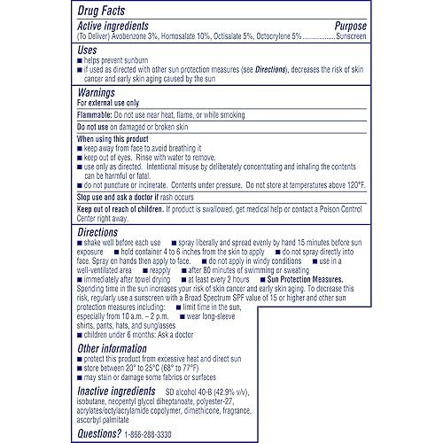 Miniatura 11 de Coppertone Spray de protección solar deportivo SPF 50, resistente al sudor, al calor y al agua, ligero, libre de oxibenzona, paquete a granel de