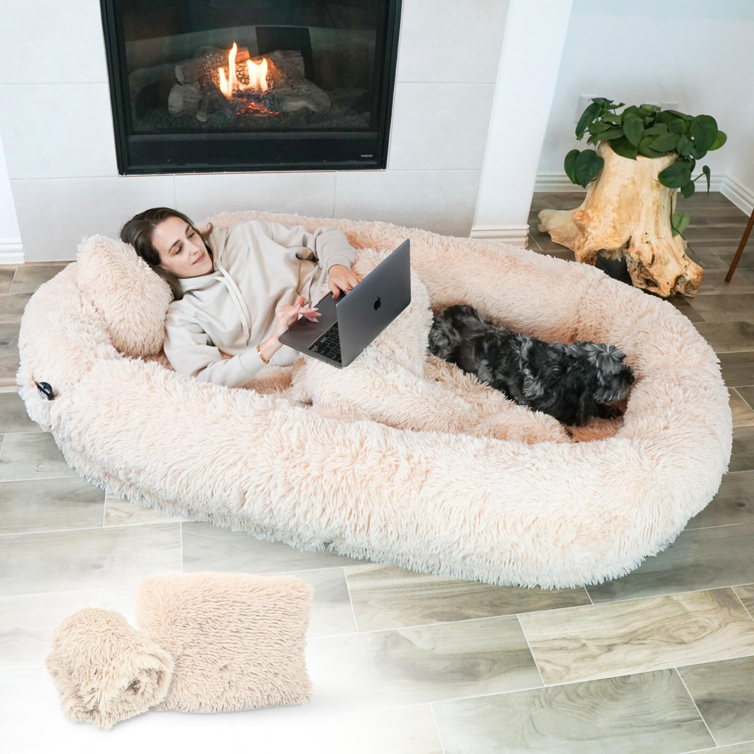 Plufl, The Original Human Dog Bed for Adults, Kids, and