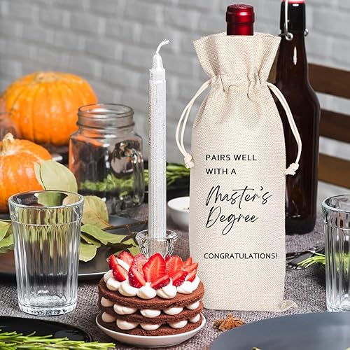 Miniatura 7 de Maydvdv Combina bien con una bolsa de vino de maestría  Regalo de maestría  Bolsa de vino de graduación  Regalo divertido de graduación  Regalo para