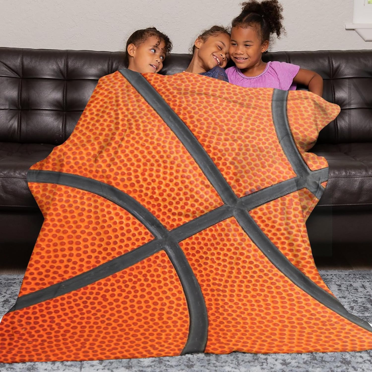 Basketball Blanket Gifts for Boys Girls Baskteball Accesories Gifts for Team Baskteball Gift for Men Baskteball Lover/Player Gifts Super Soft Warm Baskteball Throw Blanket 80"x60"