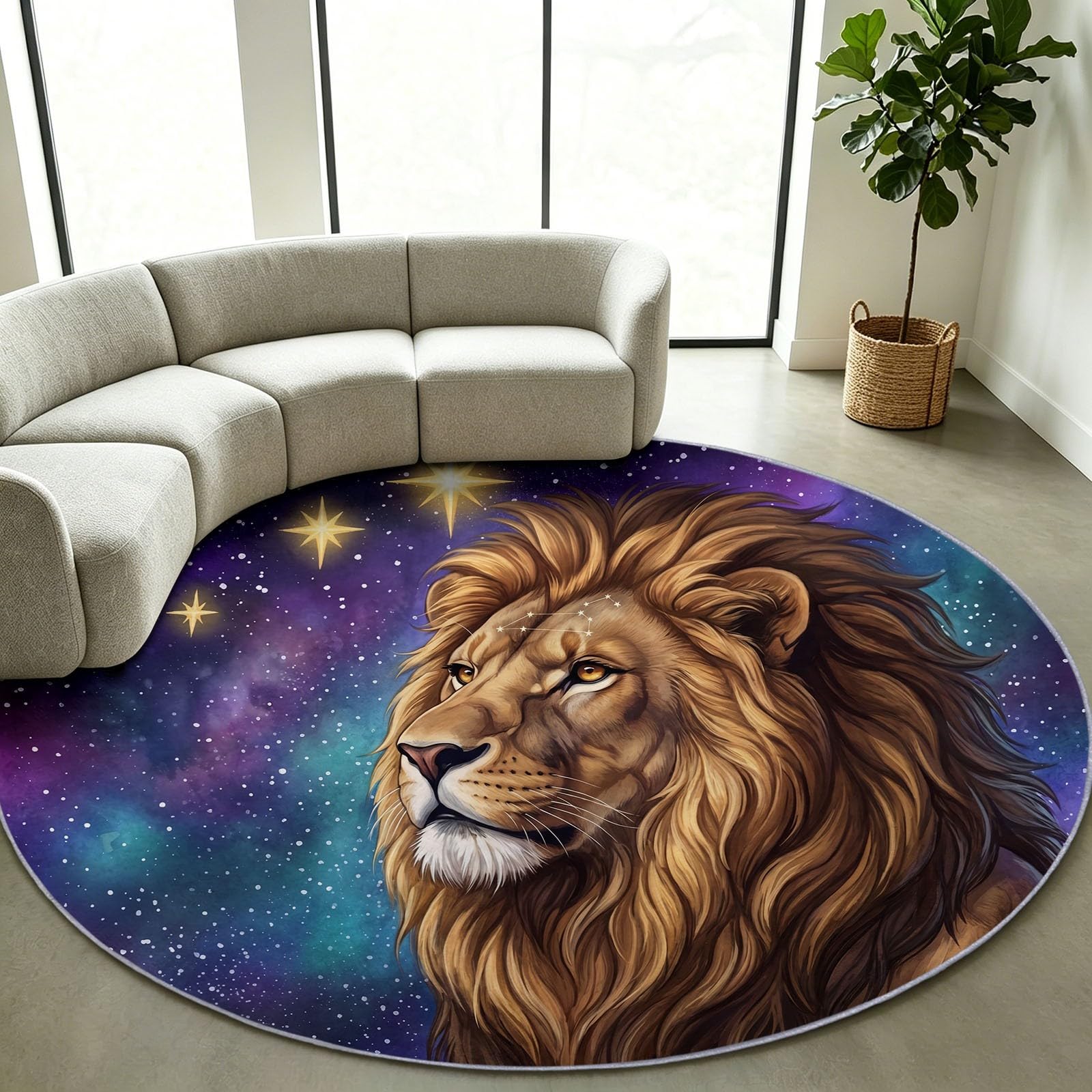 Alfombra suave de pelo corto de león fácil de limpiar para habitación