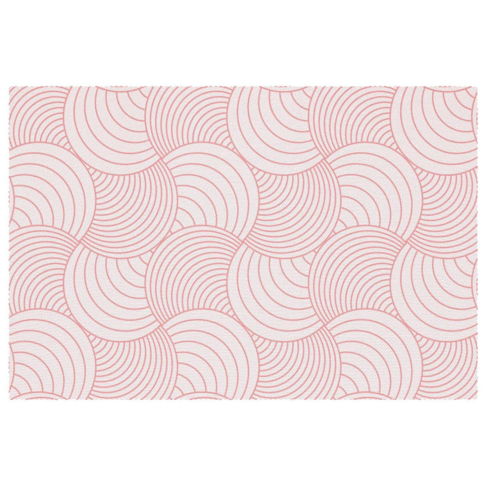 Set de table tissu Oxford résistant chaleur lavable rose lot 4