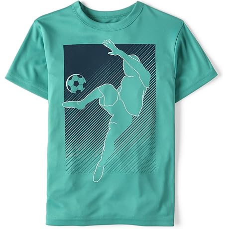 Kids Boys Active Performance Short Sleeve T-Shirt