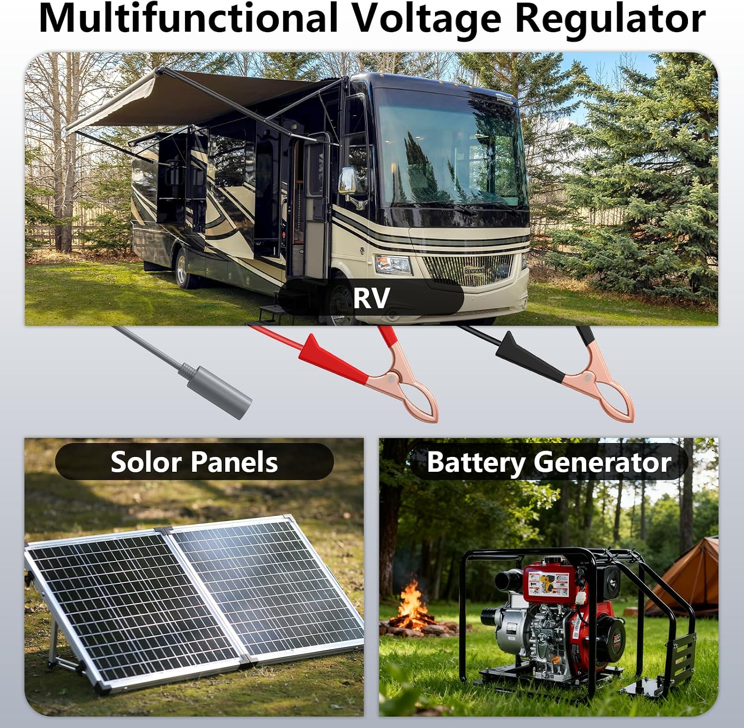 Starlink Mini 12v Adapter, Starlink Mini Power Supply 12V to 30V/3.5A DC Converter for RV/Truck/Solar Panel, Compatible with Starlink Mini Accessories, Upgrade with Removable Alligator Clips