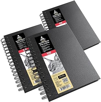 Amazon.com: ARTEZA Spiral Sketch Book 5.5x8.5 Drawing Pad 3 Pack