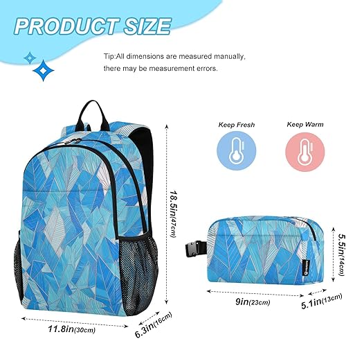 Miniatura 2 de Delicate Cartoon Crstal Blue Gold Backpack For School And Lunch Bag Boys Backpacks And Lunch Box 9-10 years mochilas y loncheras escolares para nias