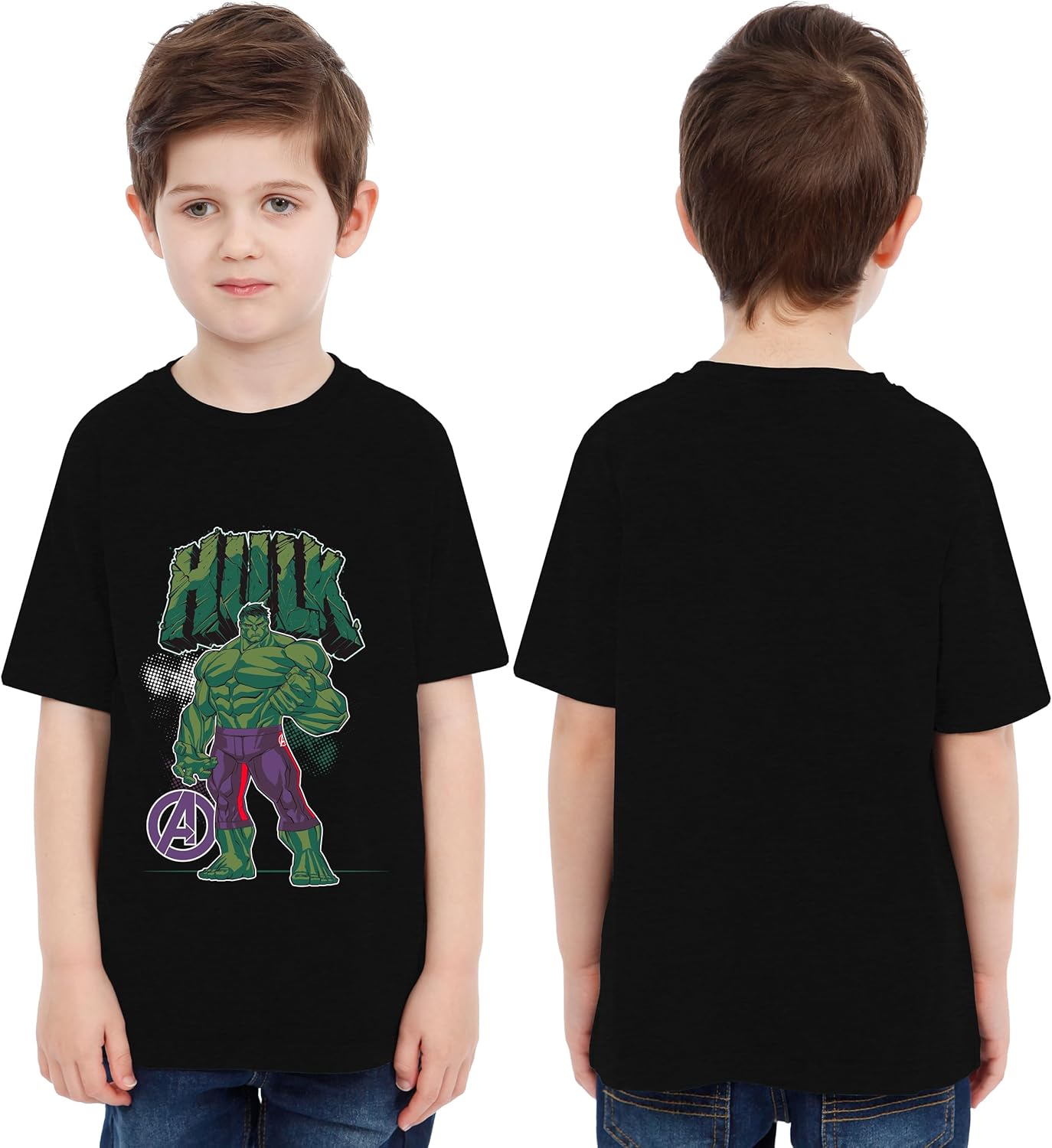 Marvel T-Shirt 3 Pack, Captain America, Hulk, Iron Man Avengers Shirt, Multipack Boys T Shirts for Summer