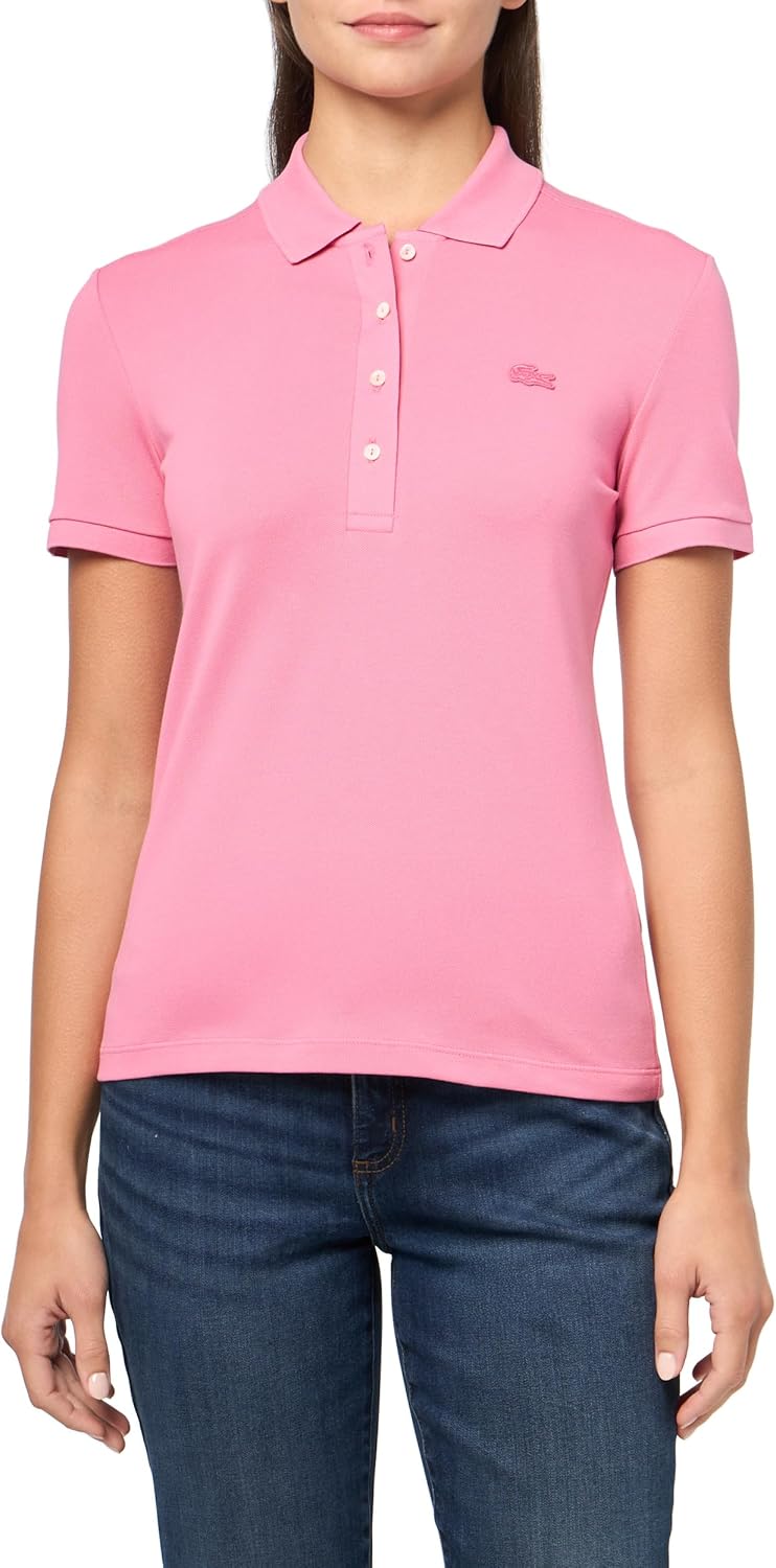 Lacoste Women's L.12.d Slim Fit Stretch Mini Piqué Polo Shirt