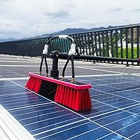 Vista 8 de Kit de cepillo de poste alimentado por agua de limpieza de ventanas con dispensador de jabón telescópico extensible panel solar herramienta de lavado
