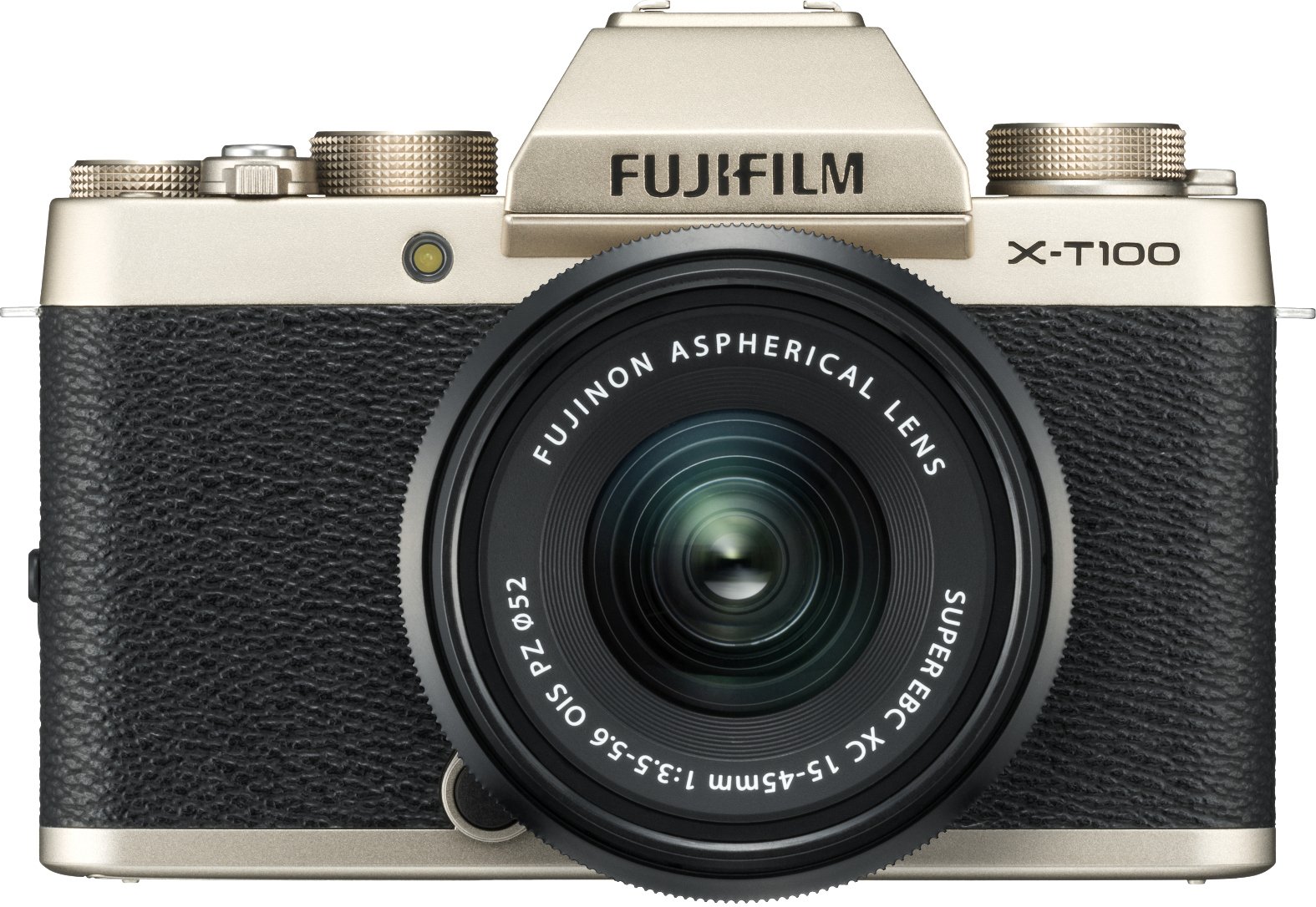 Fujifilm X-T100 Mirrorless Digital Camera w/XC15-45mmF3.5-5.6 OIS PZ Lens -  Champagne Gold