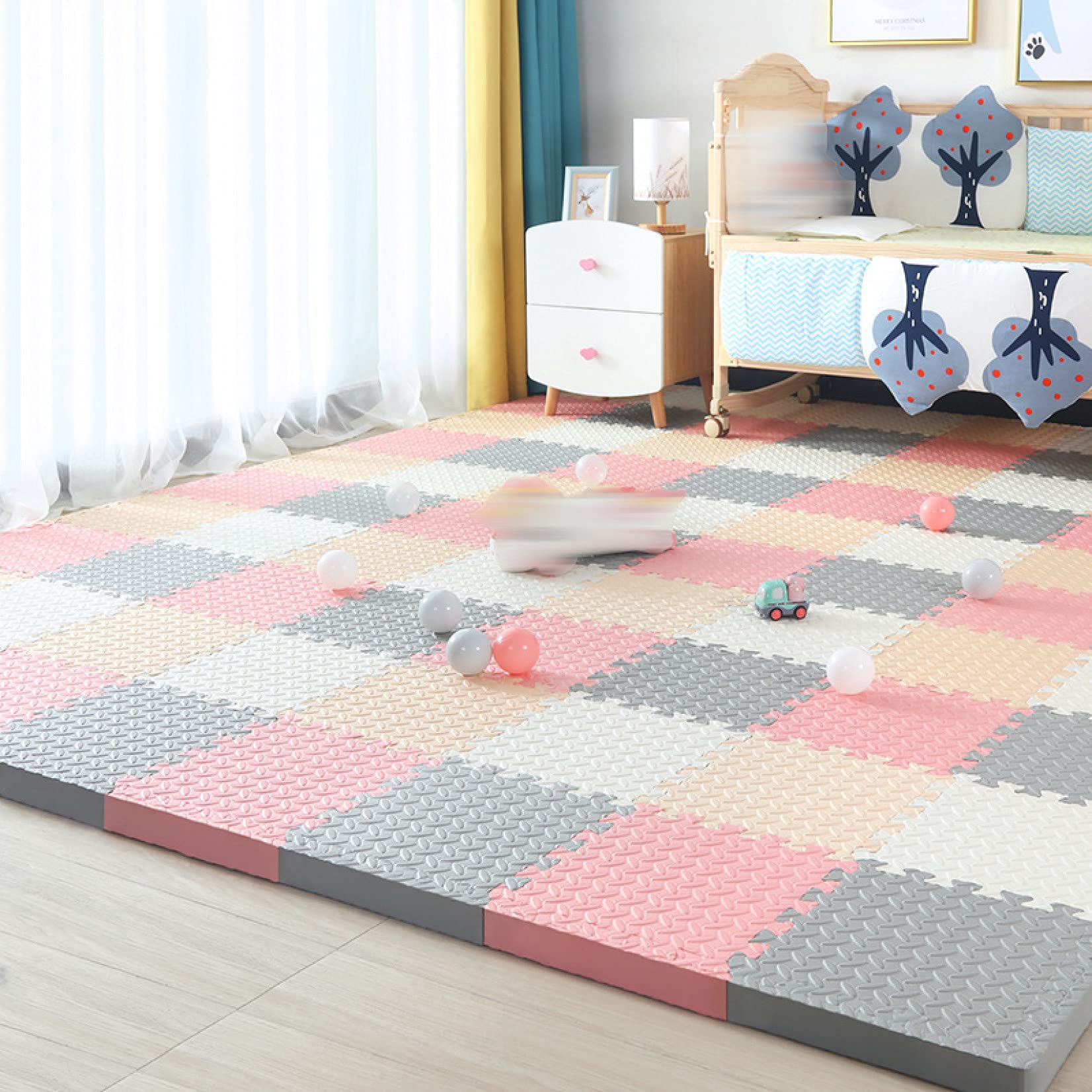 ジョイントマット ナフコ ジョイントマット(フチ付き) グレー 57×57×1cm 4枚の通販