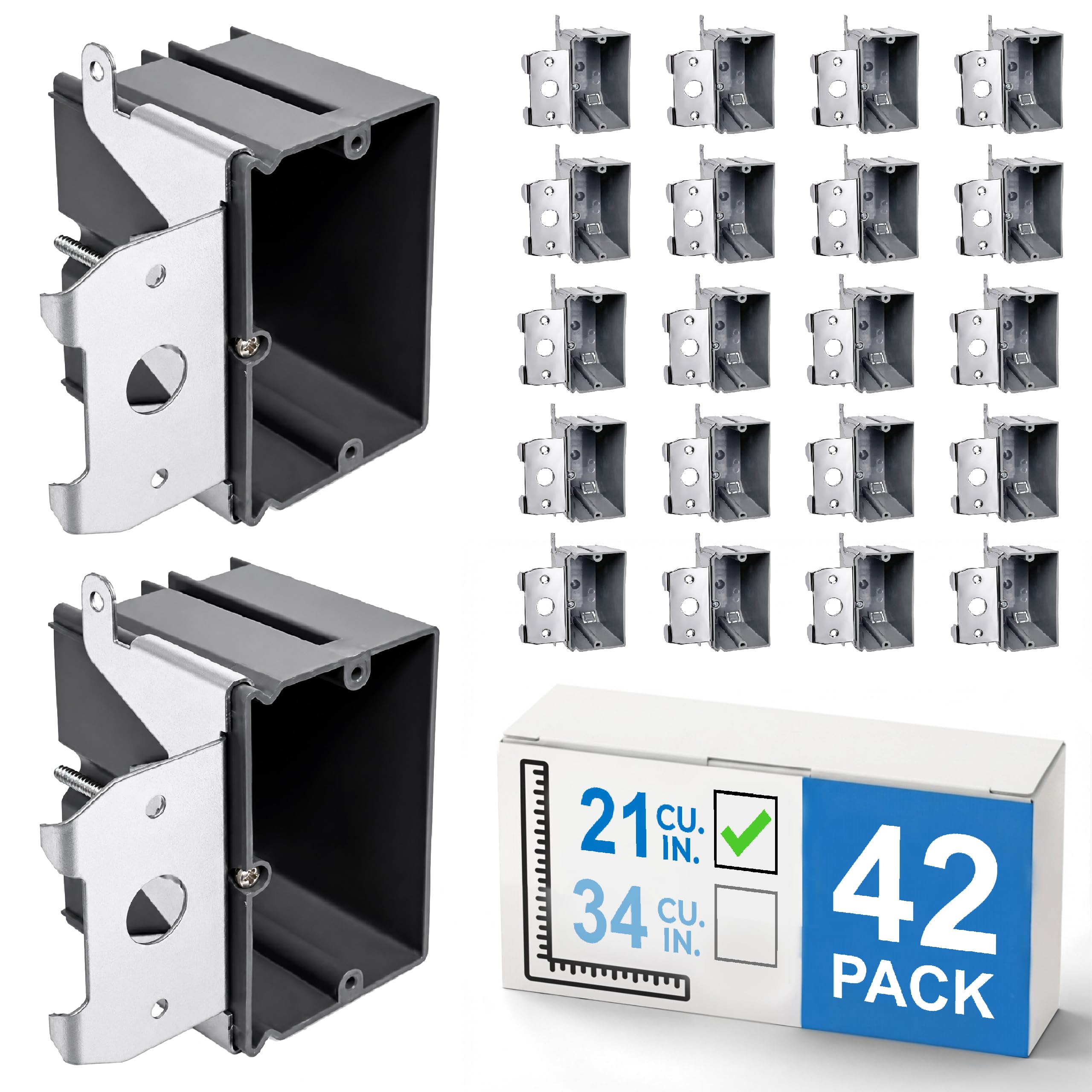 PVC Electrical Outlet Box - 10 Pack, Fire Rated -9 PVC Electrical Outlet Box - 10 Pack, Fire Rated -9