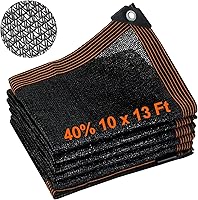 Vista 10 de Tela de sombra 40 % de 10 x 20 pies, cubierta de tela para jardín con ojales reforzados, red de protección solar duradera, protección contra