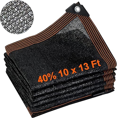 Miniatura 10 de Tela de sombra 40 % de 10 x 20 pies, cubierta de tela para jardín con ojales reforzados, red de protección solar duradera, protección contra
