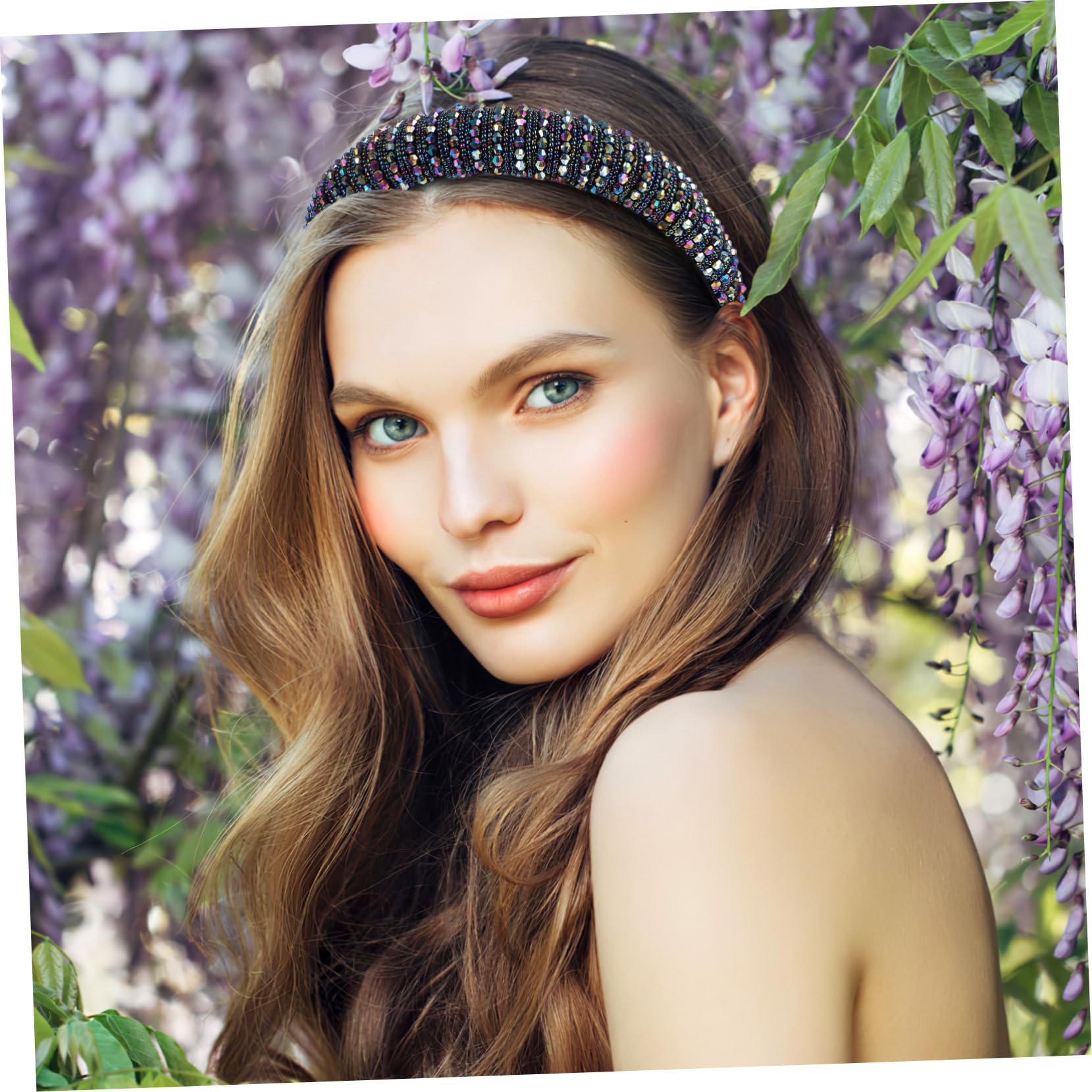 FRCOLOR 3 diademas elásticas con perlas de estrás, diademas de maquillaje, accesorios para el cabello, diadema, diadema, diadema de diamantes de imitación, esponja