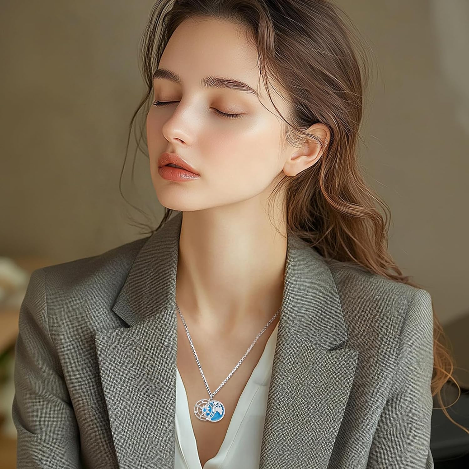 Graduation Gifts for Her, Compass Necklace for Women, Sterling Silver Friendship Inspirational Graduation Necklace Jewelry for School and College Graduation Gifts for Friends (925 Sterling Silver Necklace) - Image 6