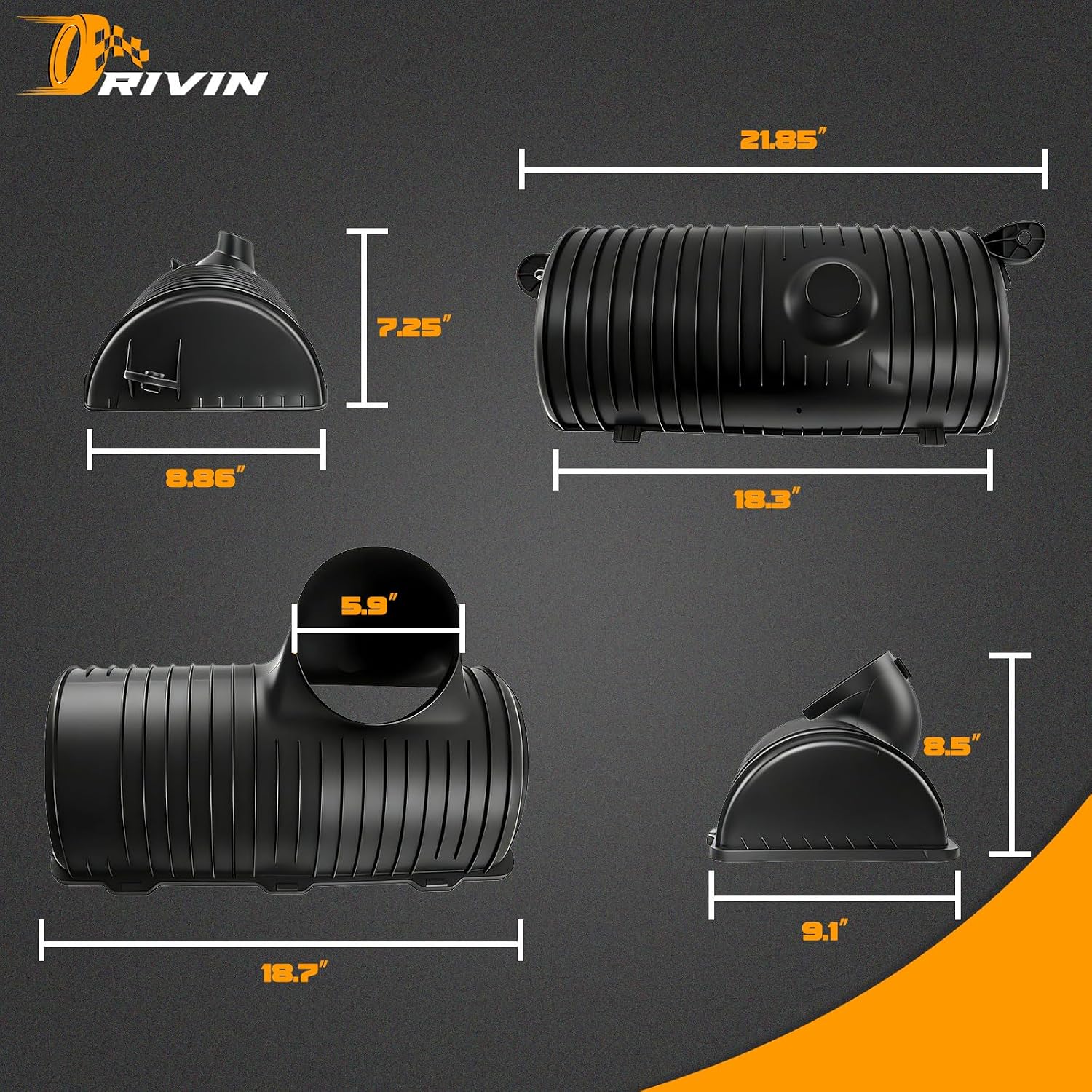 88983088 Lower Air Cleaner Housing Set Fit for Chevrolet C4500 C5500 Kodiak GMC C4500 C5500 Topkick 2003-2009