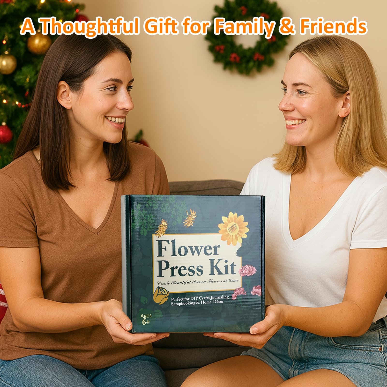Juego de prensa de flores de madera para plantas de 27,5 x 27,5 cm, kit de manualidades para presionar y secar flores y plantas, kit de manualidades reutilizable para adultos y niños para amantes de