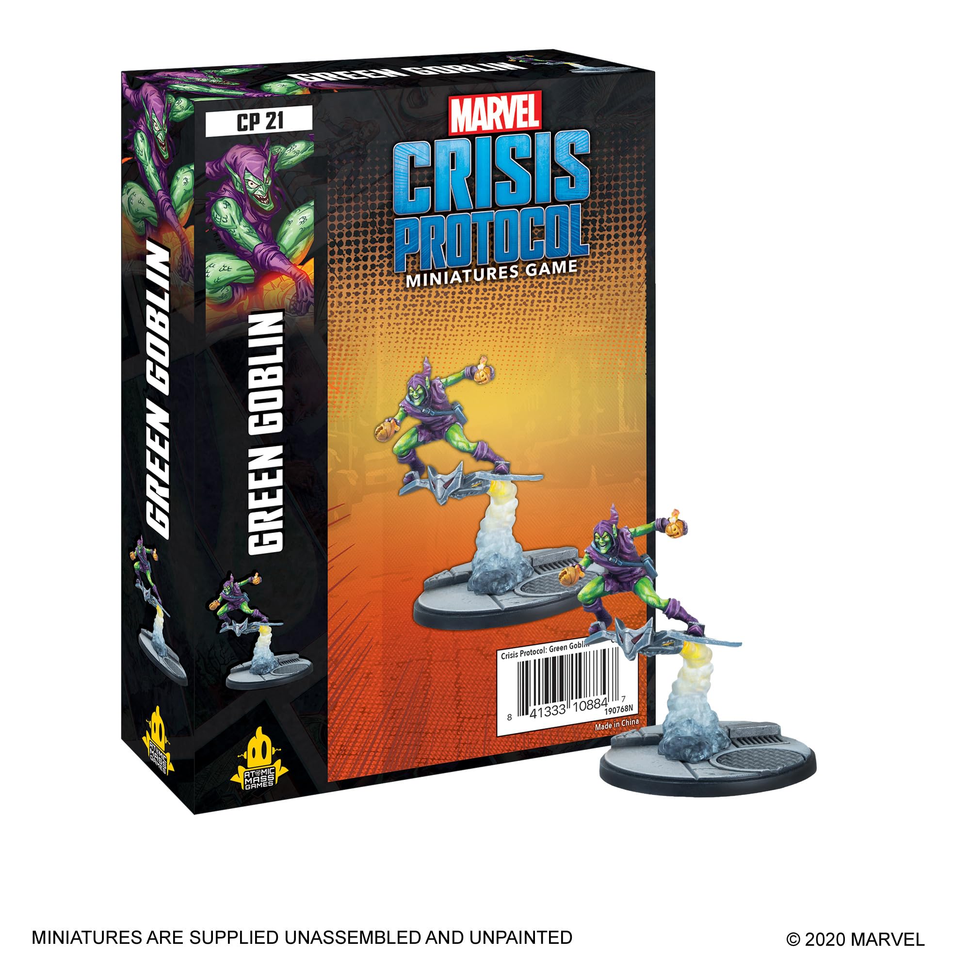 Atomic Mass Games , Marvel Crisis Protocol: Character Pack: Green Goblin, Miniatures Game, Ages 10+, 2+ Players, 45 Minutes Playing Time