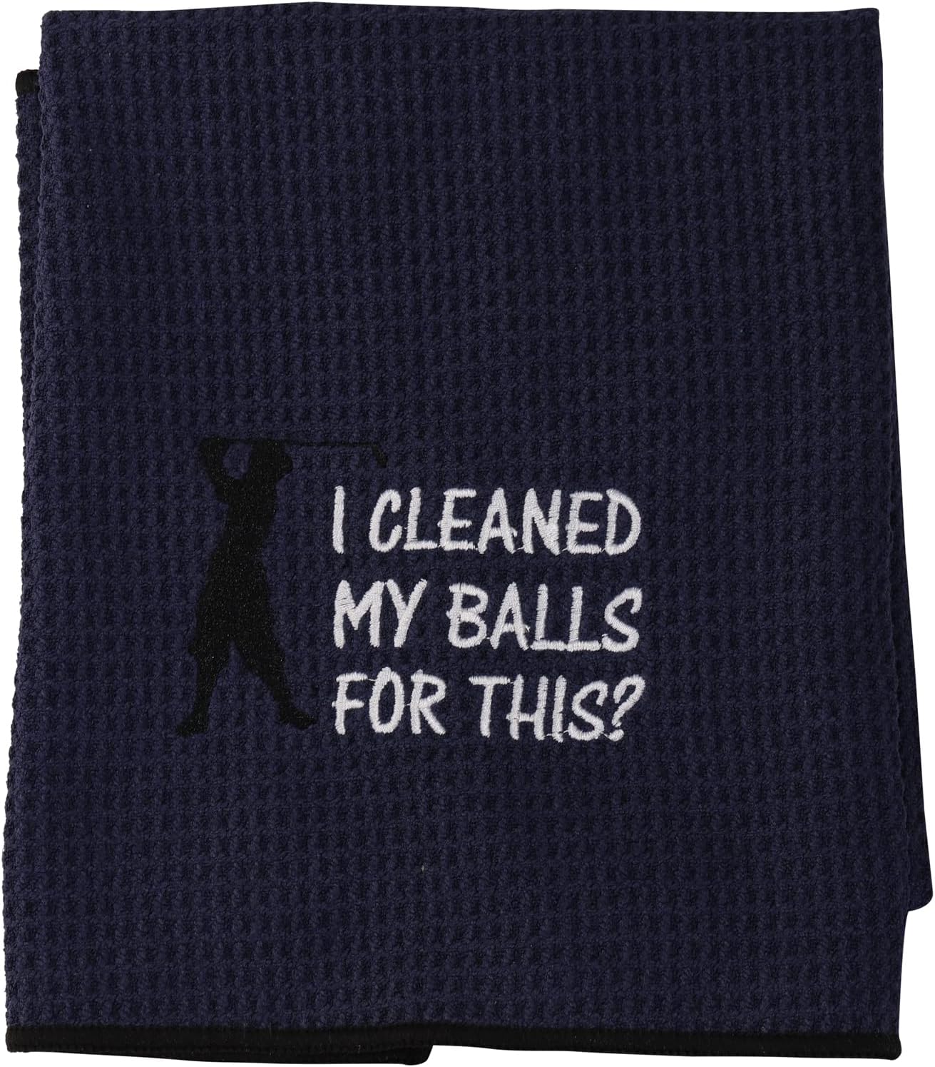 review JXGZSO Golf Humor Gift I Cleaned My Balls for This Funny Golf Sport Gift for Dad Embroidered Golf Towels for Golf Bags with Clip (Cleaned My Balls Towel)