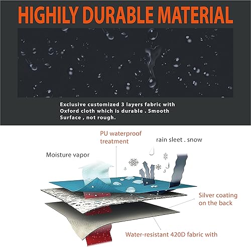 Miniatura 3 de Aaaspark Bolsa de almacenamiento de poliéster impermeable para sillas plegables de plástico, resina y madera, funda de silla de tela Oxford, bolsa