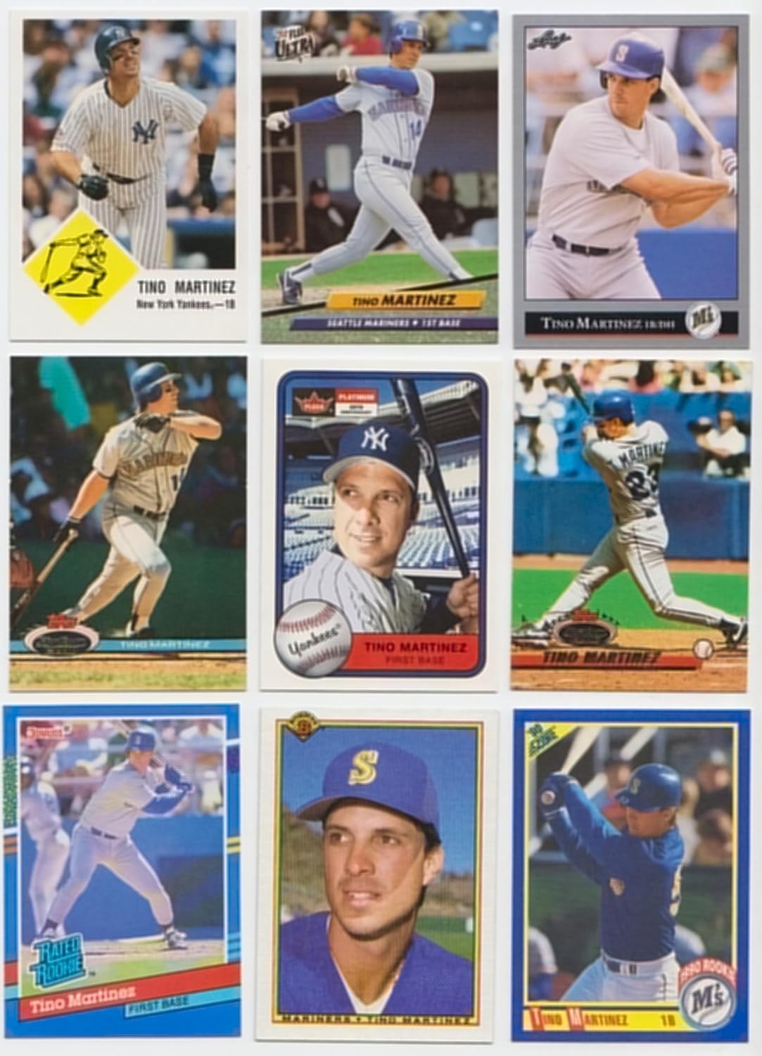 Tino Martinez / 100 Different Baseball Cards Featuring Tino Martinez