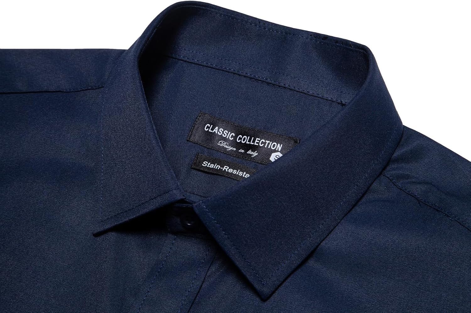 BEILU Men's Stain Shield Short Sleeve Slim Fit Formal Dress Shirts Business Casual Button Down Shirts - Image 5