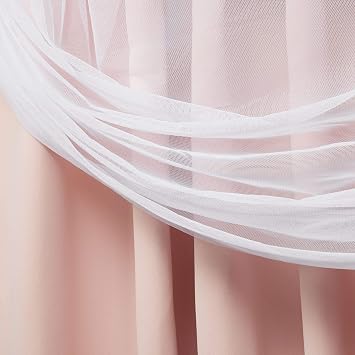 Exclusive Home Curtains Catarina Layered Solid Blackout and Sheer Hidden Tab Top Curtain Panels, 52x84, Rose Blush