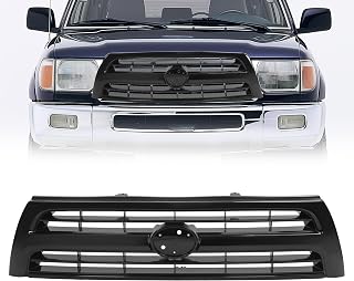 KUAFU Front Grill Compatible with 1999-2000 Toyota 4Runner 5311135460 5311135450C0 TO1200227 Upper Bumper Grille Painted Black