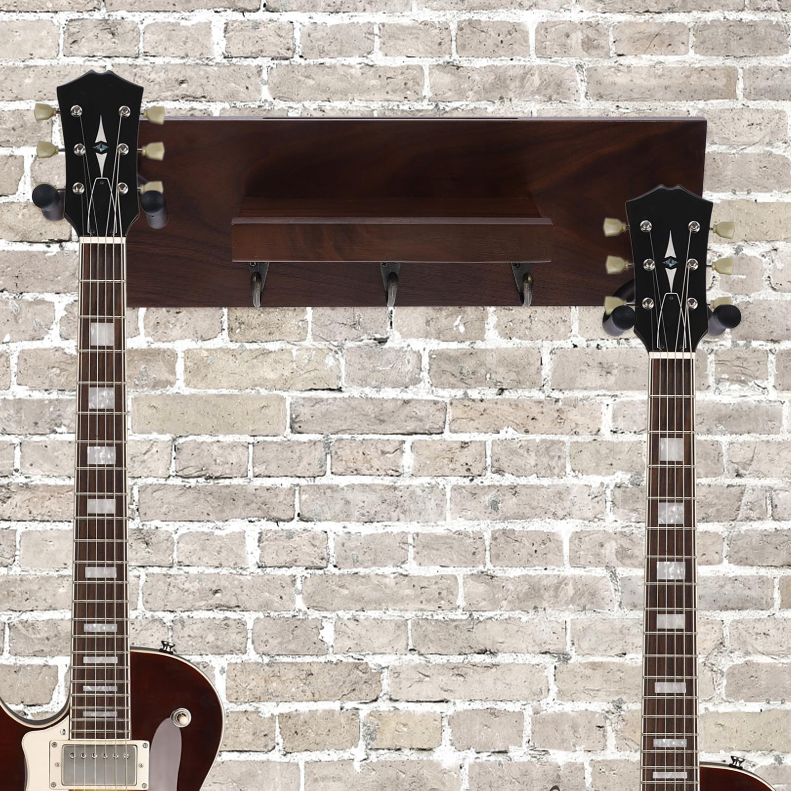 BESPORTBLE Gancio da Parete per Chitarra 4 in 1, Supporto Musicale | Adatto anche Skateboard, Legno e Metallo, Stabile, Montaggio Semplice, Non Lascia Segni