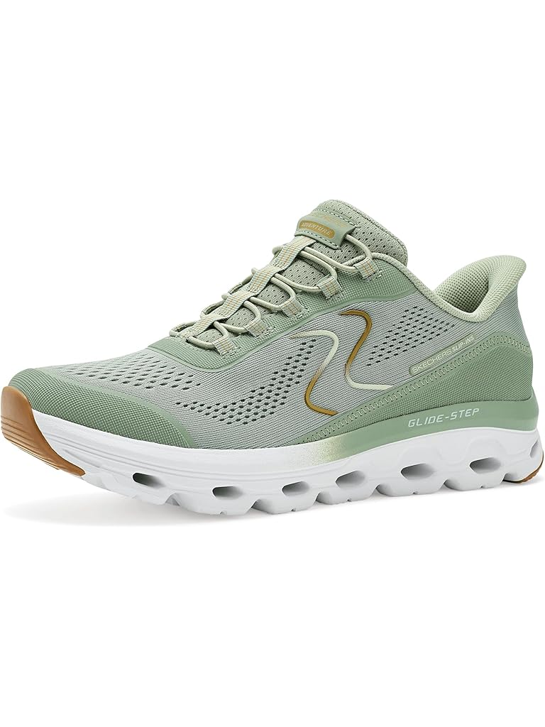 Olive SKECHERS Glide Step Sole Hands Free Slip-Ins