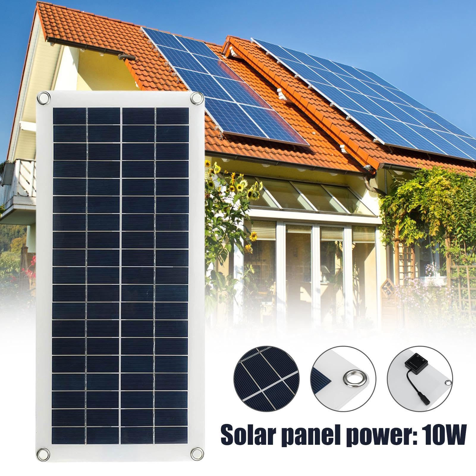 Kit di solare policristallino da 12 V - Pannello solare da 10 W -