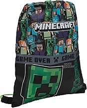 Minecraft Drawstring Bag Kids PE Kit Gym Swim Sack For Children Boys & Girls School Trainer School Backpack