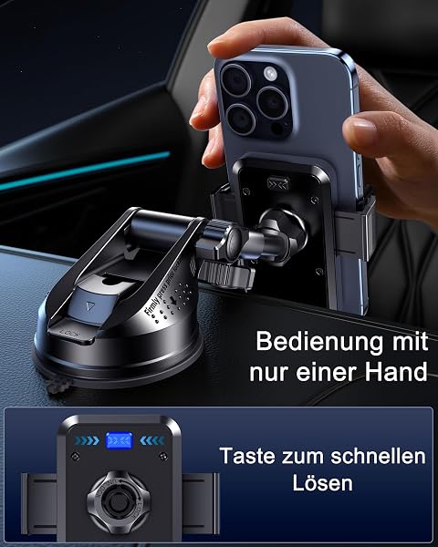 BIPOPIBO Das Armaturenbrett Handyhalterung Auto [Super Saugnapf] Handy Halterung Auto Universal 360° Drehbar kfz Handyhalterung Handy Halter für iPhone Android Lautsprecher Halterungen - 5