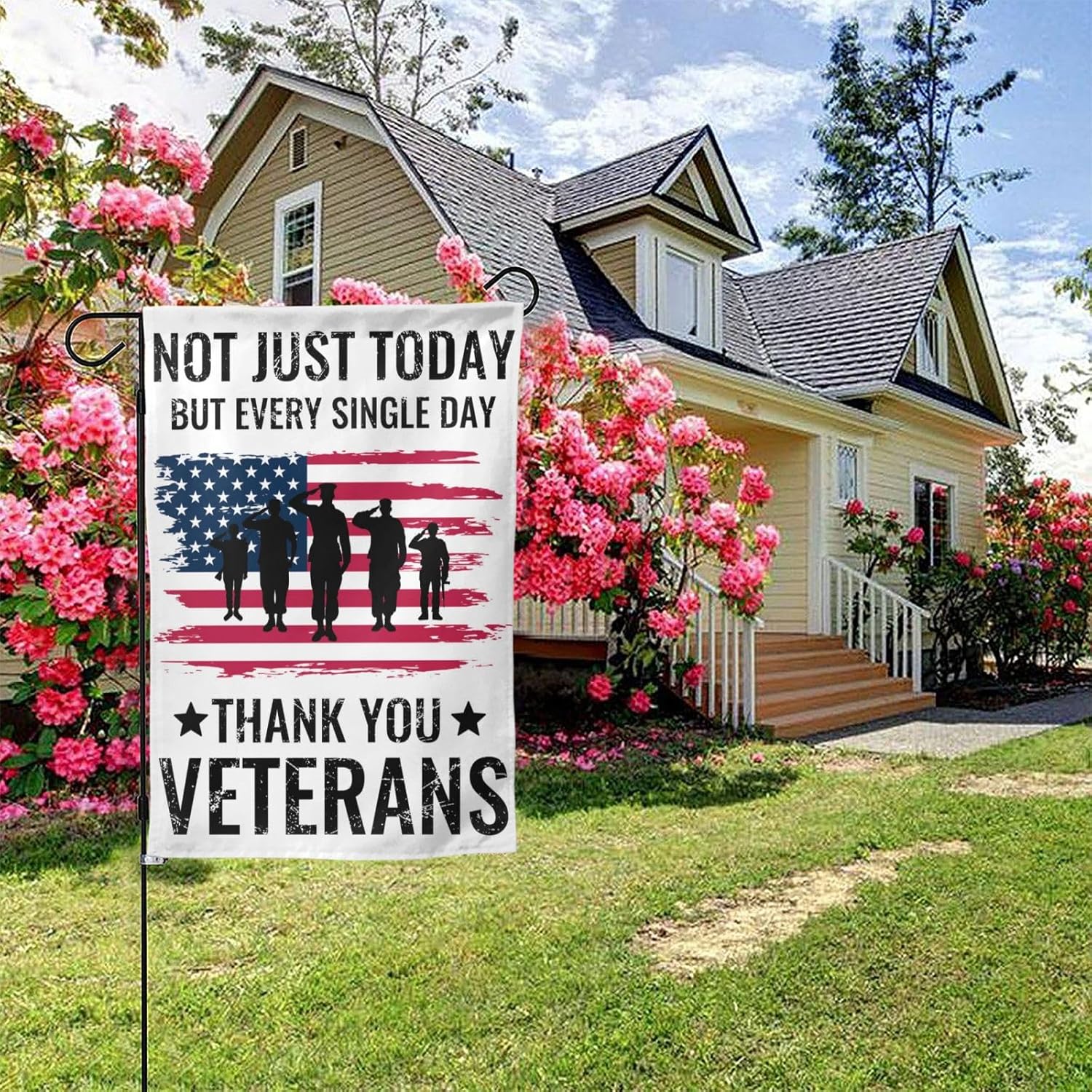 Thank You Veterans Garden Flags 12×18 Inch Double Sided Decorative Yard Banner Seasonal Flag for Outdoor Outside Decor - Image 8