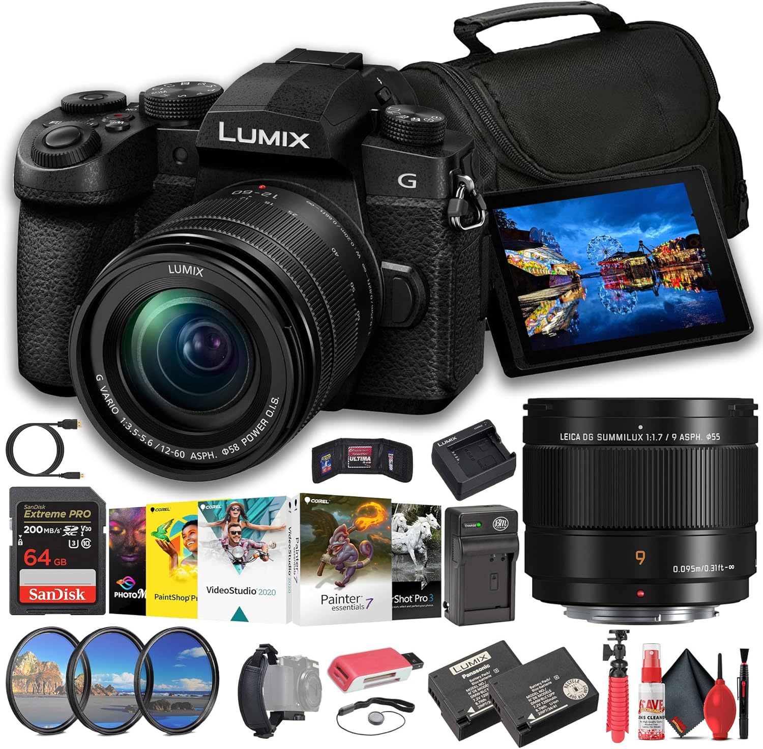 Panasonic Lumix G95 Hybrid Mirrorless Camera with 1260mm