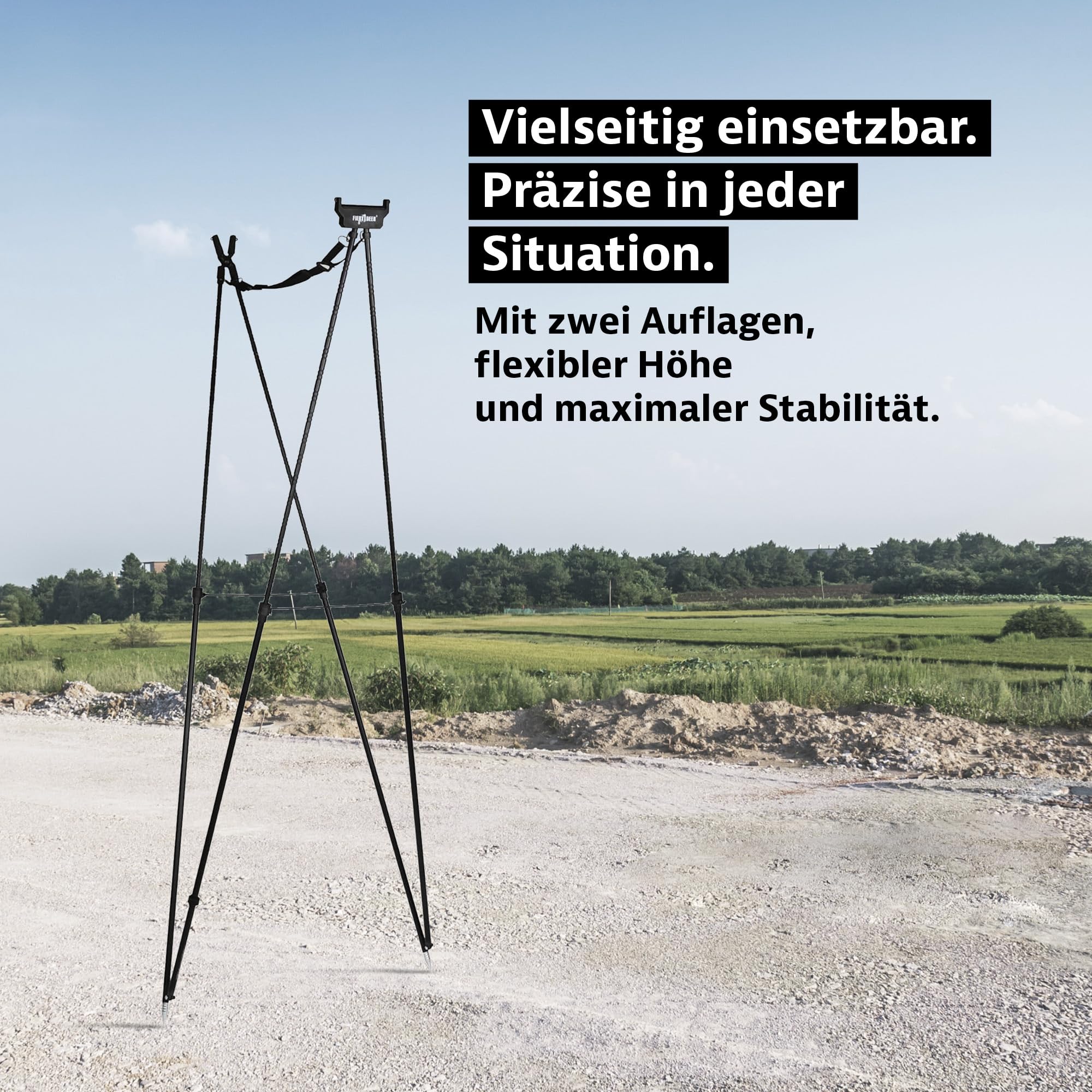 Royal Hunter® - Pirschstock - Gewehrauflage - Zielstock für die Jagd - Schießstock für perfekte Balance präzises Zielen - höhenverstellbar bis 180cm