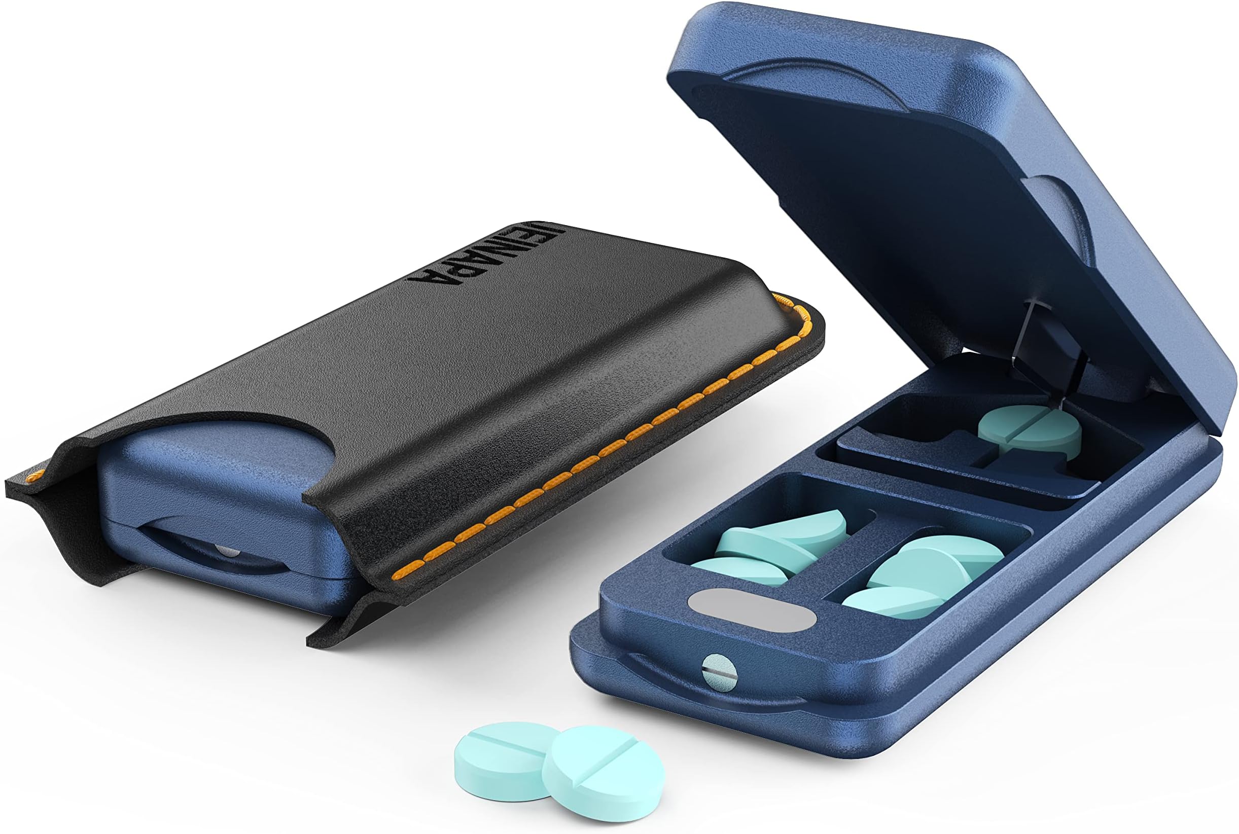 Pill Cutter Splitter with Pill Box by Pill Mill Blade